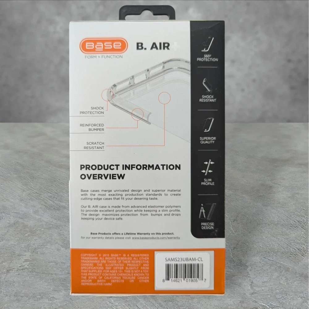 W7. Base B. Air+ Case For Samsung Galaxy S23 Ultra In Clear W/MagCharge
